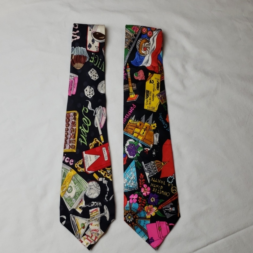 A pair of Nicole Miller ties